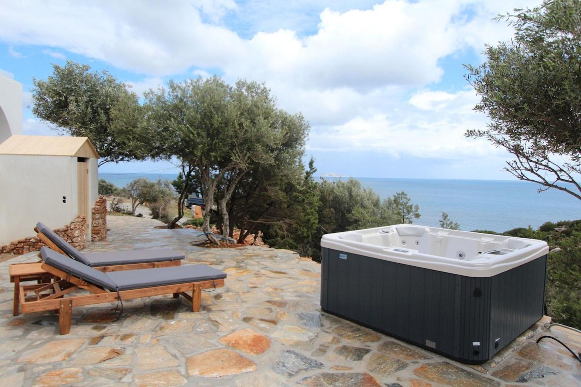 Ligaridia Villa Rouvis With Outdoor Hot Tub מראה חיצוני תמונה